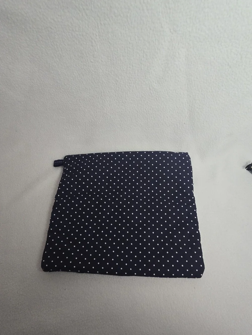 Navy Polka  Dot Microwave Potatoe Bag
